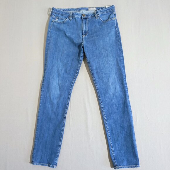 AG Adriano Goldschmied jeans women's size 32R denim blue Prima Cigarette leg - Picture 1 of 15